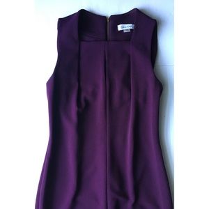 Purple Calvin Klein Scuba Sheath Keyhole Dress
